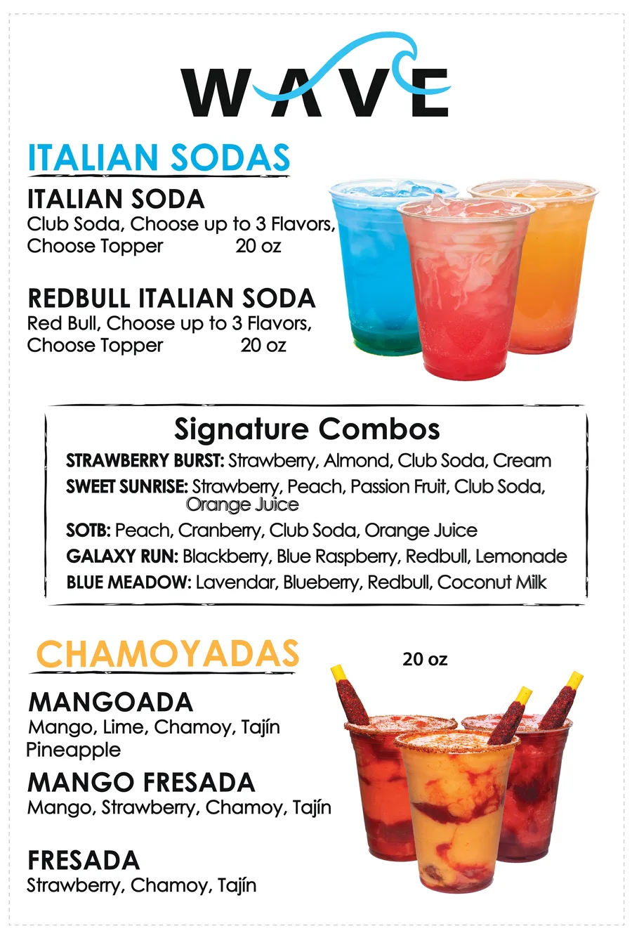Italian Sodas menu board